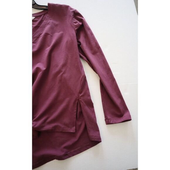 Athleta Women's Sz Small Purple Renew Seamless Long Sleeve V-Neck Shirt - Picture 5 of 8